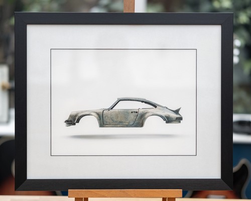 Classic car restoration art - car,