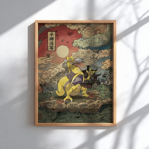 Kadabra pokemon art poster - kadabra,