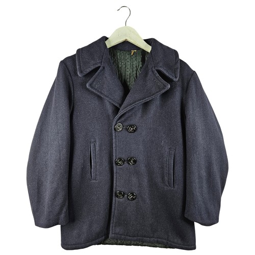Vintage navy mens wool pea - us,