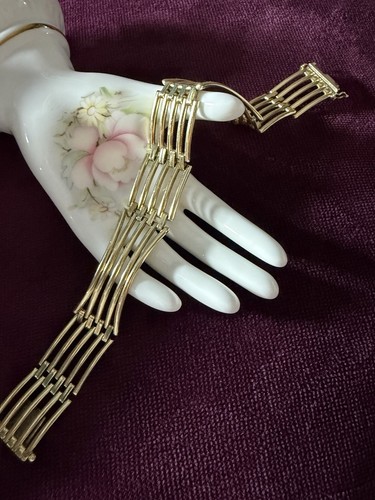 Vintage 9ct gold gate bracelet - 9ct,