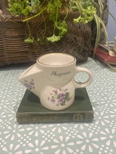 Antique Shaving Scuttle Mug Skegness Violets