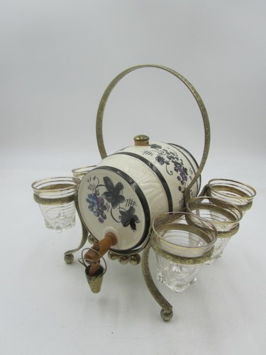 Ceramic sherry barrel decanter - barrel,