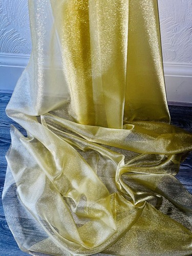Gold sheer organdi organza - 1m,