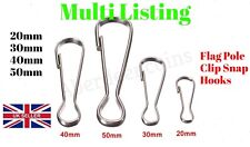10 x Flag Pole Clip Snaps Hook