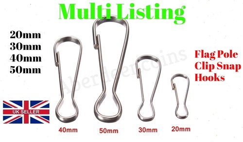 Flag pole clip snaps - clip,