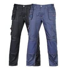 MENS Work Cargo Trousers with HOLSTER KNEE PAD POCKETS Cargo Combat Trouser