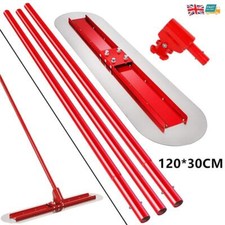 Concrete Bull Float Kit 120x30CM Stainless Steel Concrete Tool Trowel w/Handle