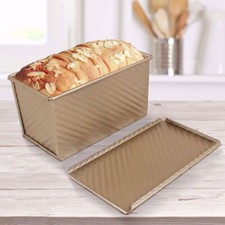 Large Non Stick Rectangle Toast Bread Loaf Tin Box Carbon Steel Baking Case kits