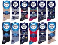 3-12 Pairs Men's Gentle Grip® Honeycomb Top Soft Non Elastic Diabetic Socks 6-11