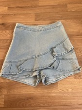 Light blue denim skort/shorts