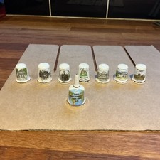 Thimbles Collectors Vintage Fine Bone China Various Makers and a China mini bell