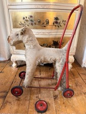 Vintage 1950s Dog Push Along