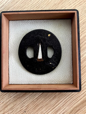 Japanese wakizashi tsuba mid