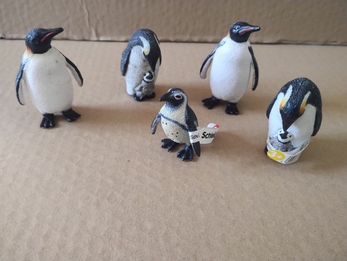 Schleich penguins retired x5 - penguins,