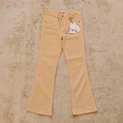 Zara beige high waisted - beige, high-waisted
