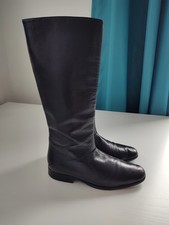Russell & Bromley Black Soft Leather Knee High Boots Size 3.5