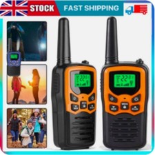 2 Pack Set Long Range Walkie Talkie 10 km Two Way Radio Handheld 22 Channels UK