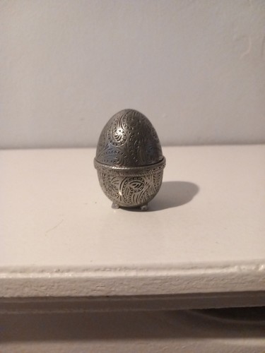 Pewter victorian replica egg - replica,