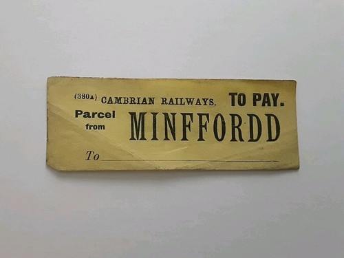 Cambrian railways parcel label - cambrian,