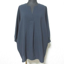 la.f... Lae'f Taslan 3/4 Sleeve Dolman Sleeve Pullover 2S Navy Women USED