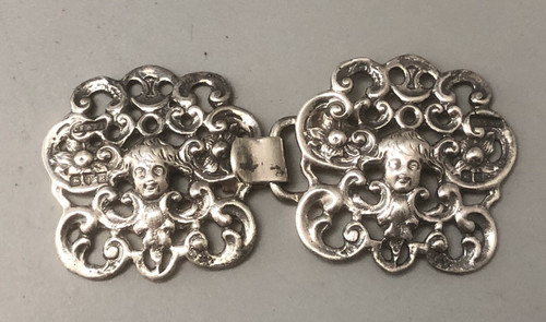 Victorian silver buckle - silver,