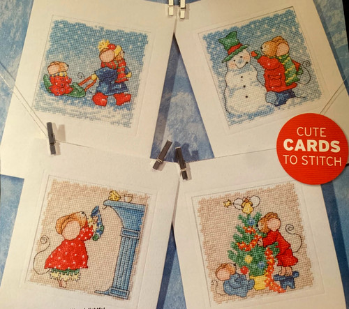 Set christmas cards chart - x4,