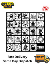 VEYLIN 24 Christmas Stencils