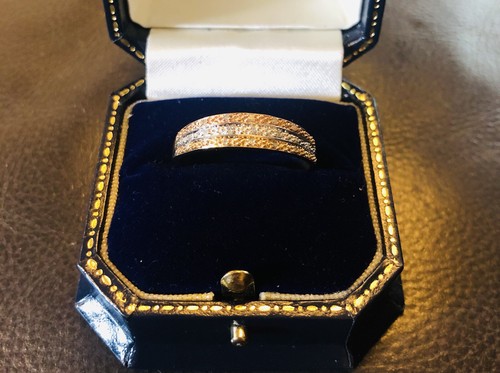 Tri coloured gold ring - ring, with