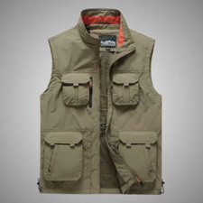 Mens Multi Pocket Vest Hunting
