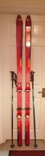 Salomon giant slalom skis equip 8000 8e 2s made in France 1990's + poles + Bag