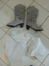 Grey Faux Suede Ladies Boots (REDUCED)