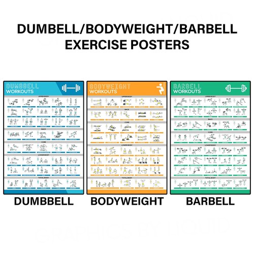 Gym workout exercise - exercise, posters