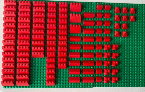 Lego red roof - and, ridged