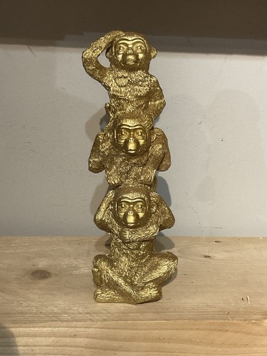 Gold resin three wise - three,