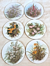 6 Round Kelsey Melamine Placemats - Cottage Garden Wild Flowers / Flora - Boxed