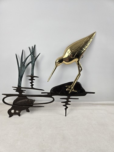 Vtg brass bronze - brass, sandpiper
