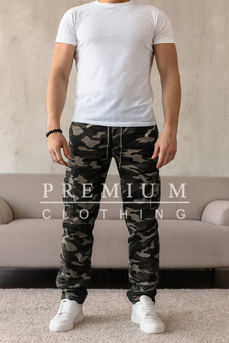Mens elasticated camouflage - mens,