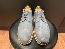 Grenson Sid Men’s Blue Suede Brogues