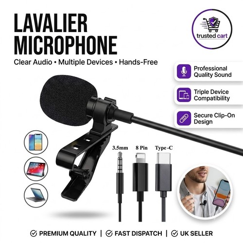 Lavalier lapel microphone - lapel, mini
