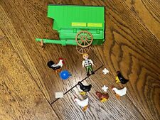 RARE Playmobil 70138 - Farm Chicken Coop Shed Trailer