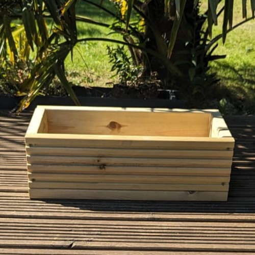 Square wooden planter - square, garden