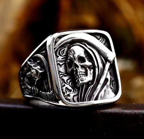 Men chunky grim reaper skull - men's,