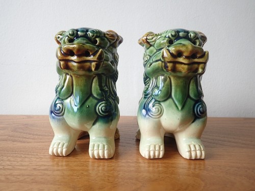 Pair chinese foo dogs - of,