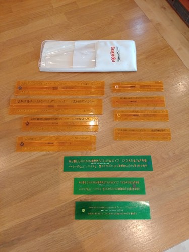 Rotring lettering stencils - x,