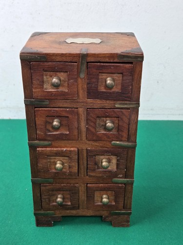 Wooden brass spice cupboard - wooden,
