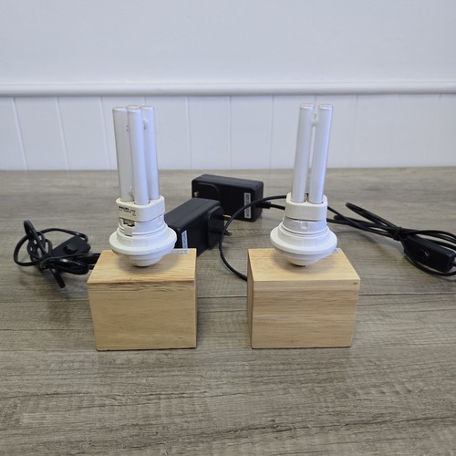 Pair wooden cube table - pair,