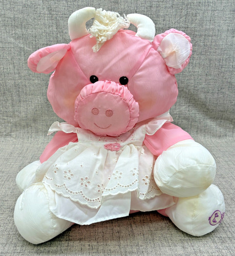 1986 puffalump pink cow lace - cow,