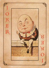 RARE MODERN "Humpty Dumpty - Alice in Wonderland" JOKER Play Card #52