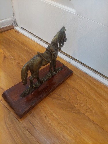 Vintage cast bronze horse - bronze,