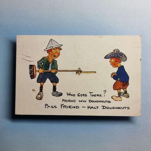 Ww1 comic postcard 1915 who - comic,